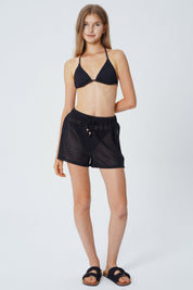 Short Calce Recto Mujer Negro