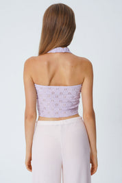 Polera Tight Sin Mangas Cuello V Mujer Lavanda