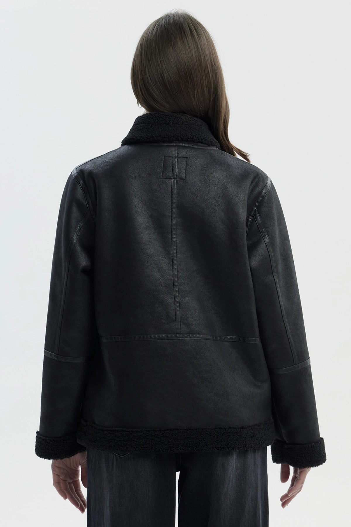 Chaqueta Mujer Slim Cuello Camisero Negro