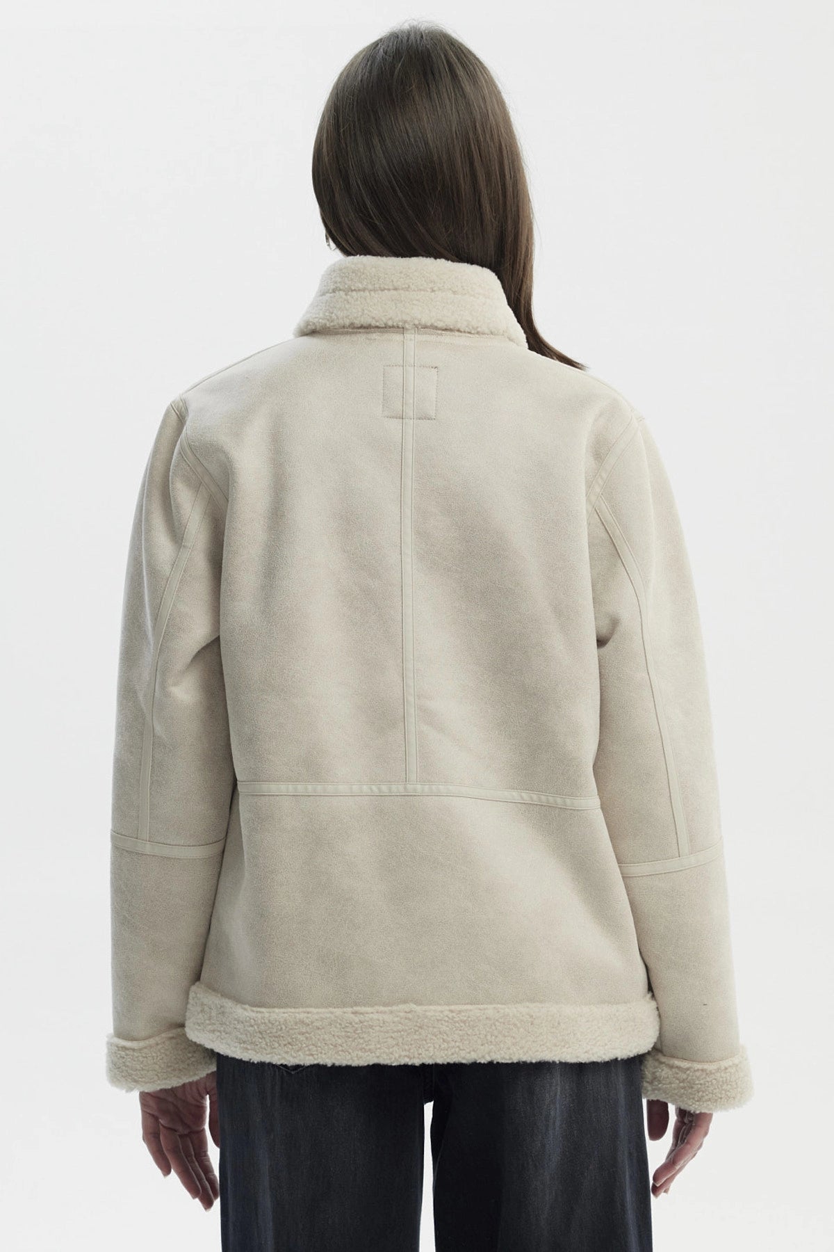 Chaqueta Mujer Slim Cuello Camisero Beige