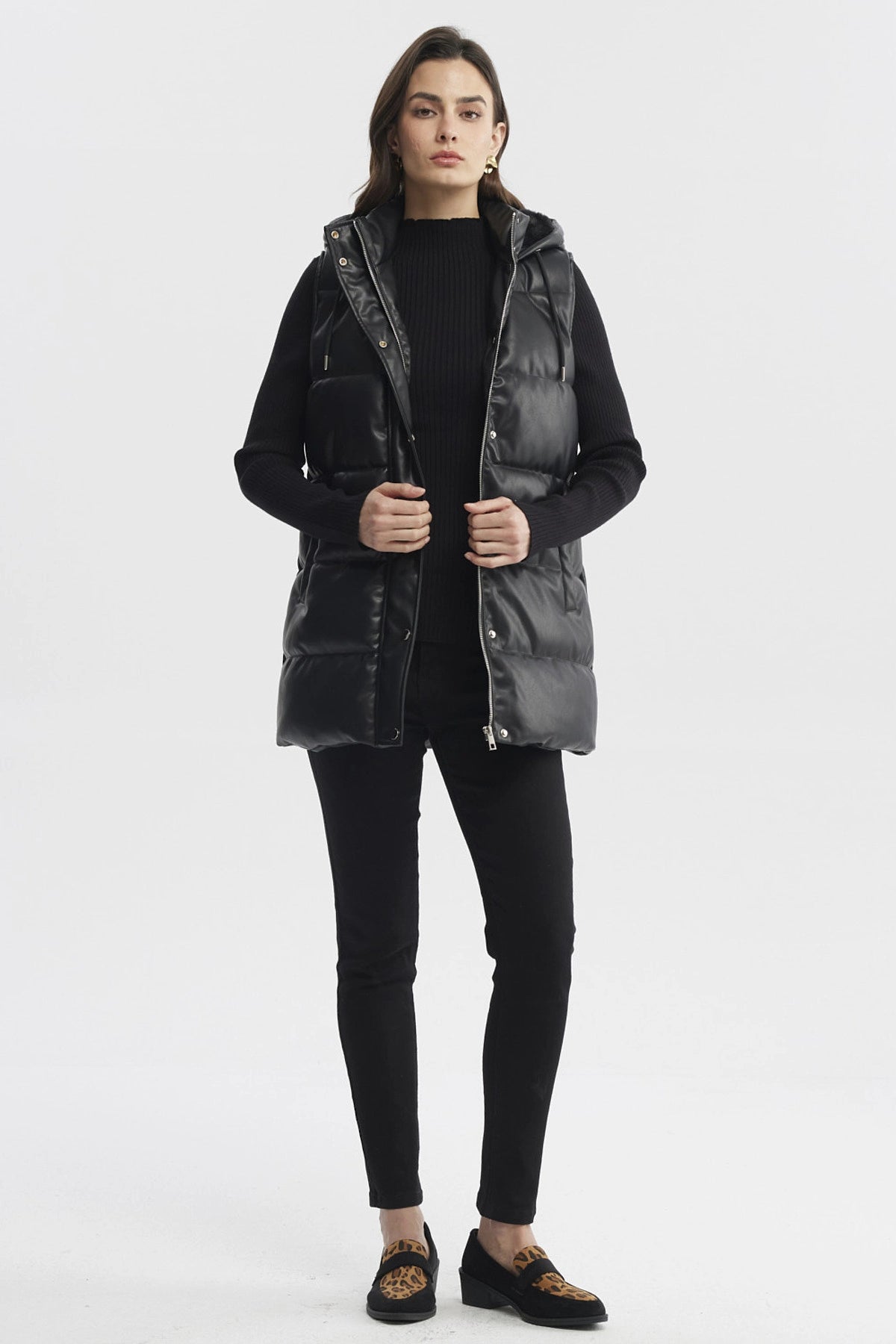 Parka Mujer Slim Negro