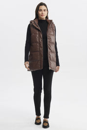Parka Mujer Slim Café Claro