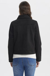 Chaqueta Mujer Cuello Camisero Negro