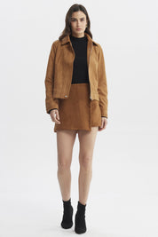 Chaqueta Mujer Cuello Camisero Camel
