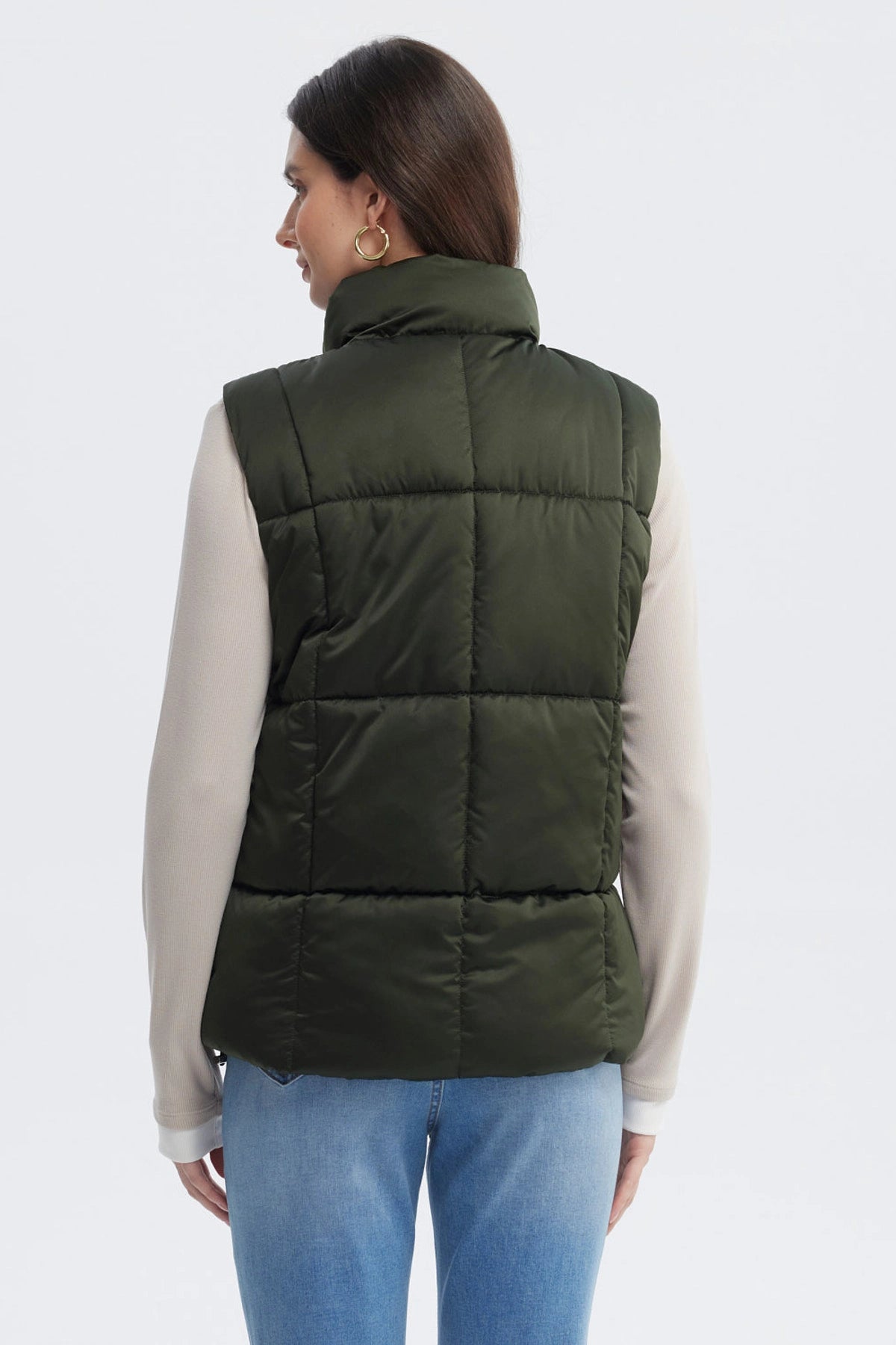 Parka Mujer Slim Verde Musgo