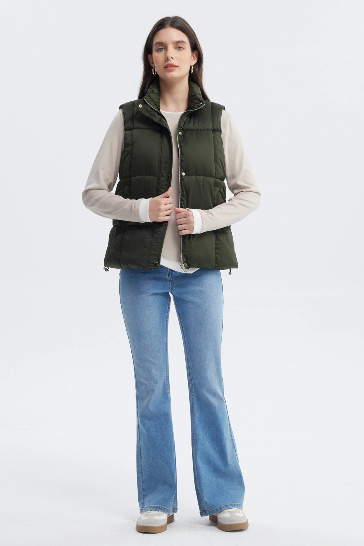 Parka Mujer Slim Verde Musgo