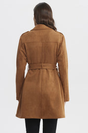 Abrigo Mujer Slim Cuello Camisero Camel