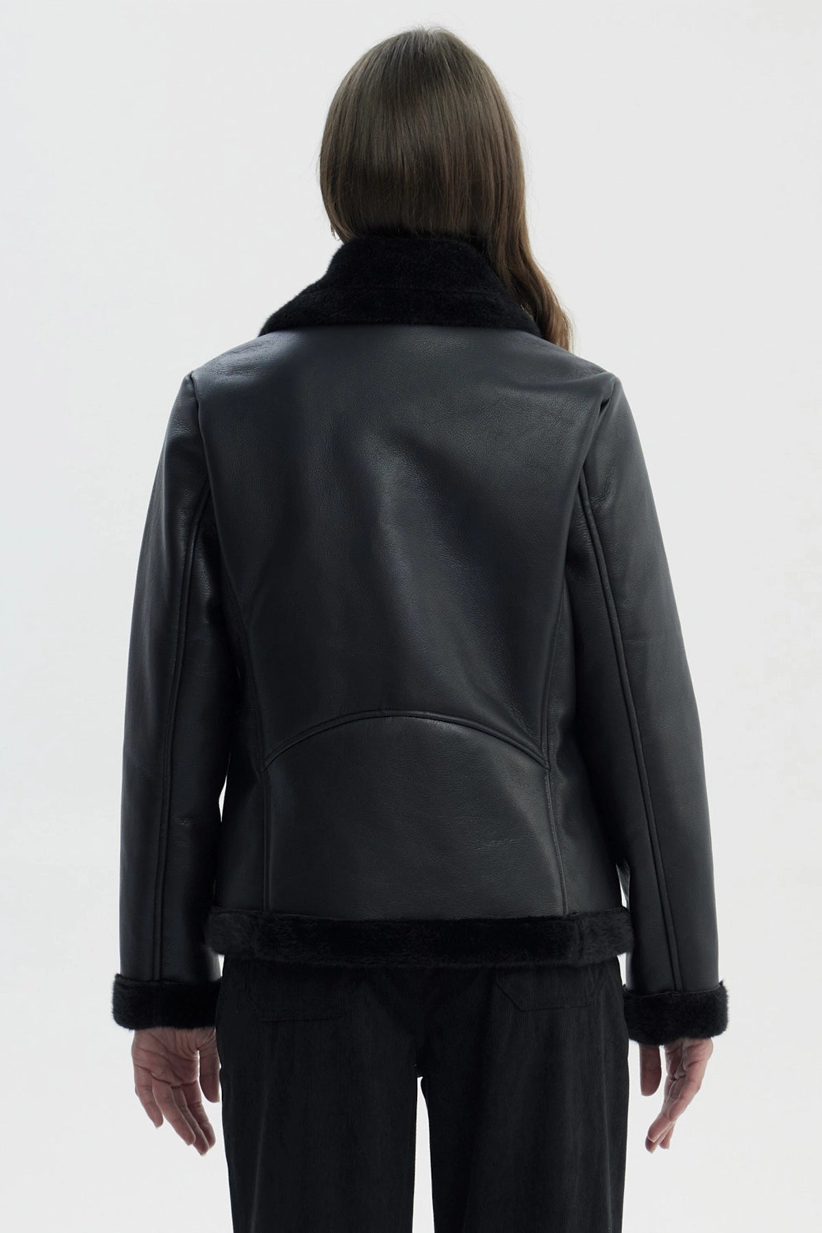 Chaqueta Mujer Cuello Camisero Negro