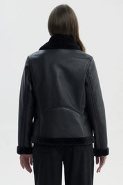 Chaqueta Mujer Cuello Camisero Negro