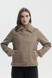 Chaqueta Mujer Cuello Camisero Beige