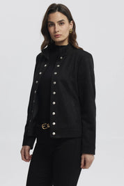Chaqueta Mujer Cuello Apoyado Negro