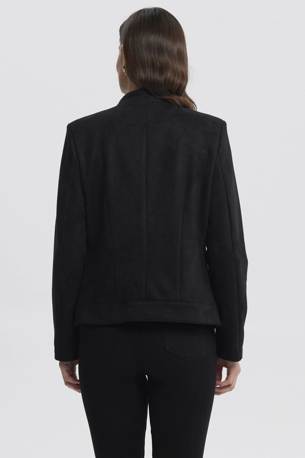 Chaqueta Mujer Cuello Apoyado Negro