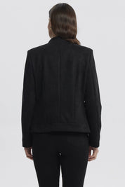 Chaqueta Mujer Cuello Apoyado Negro