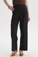 Pantalón Mujer Sastrero Calce Recto Negro