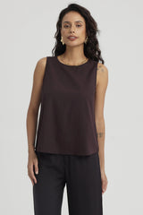 Blusa Mujer Slim Café Oscuro
