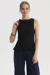 Blusa Mujer Panal Basta Vuelo Negro