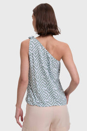 Blusa Mujer Pabilo Ancho Verde Musgo