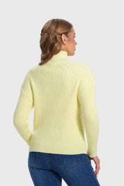 Sweater Mujer Textura Amarillo