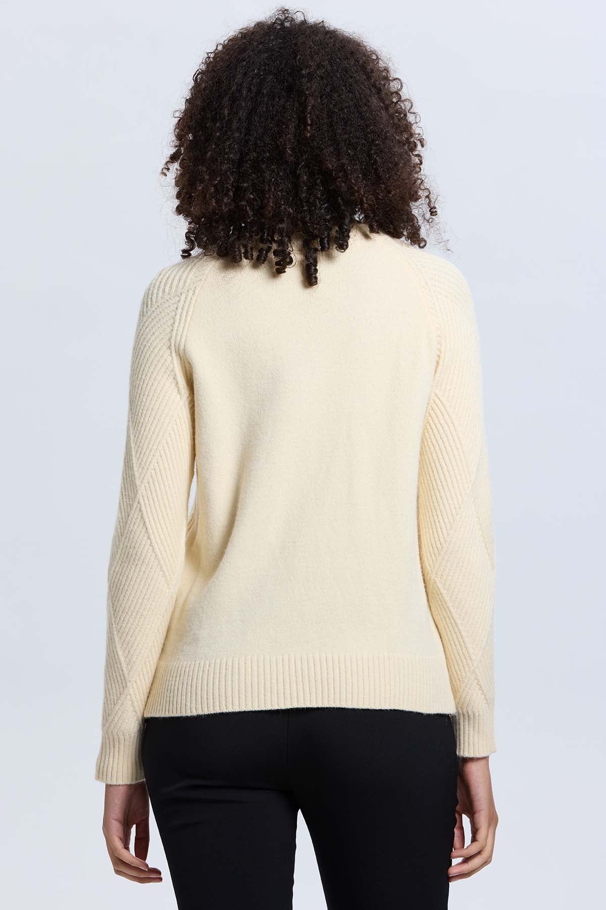 Sweater Mujer Textura Beige