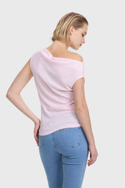 Polera Mujer Asimétrico Rosado