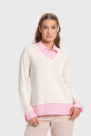 Sweater Mujer Estilo Blusa Arena