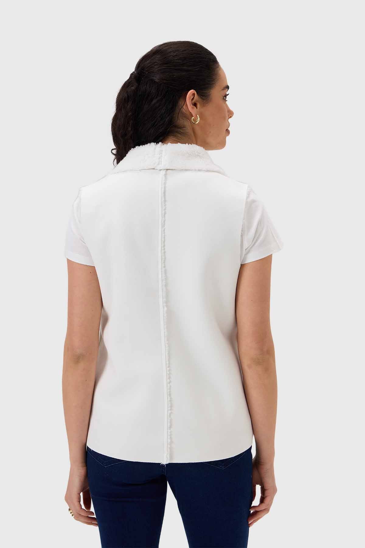 Polar Mujer Corto Antelina Solapa Crudo