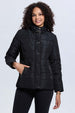 Parka Mujer Aplicación Hebilla Corta Negro