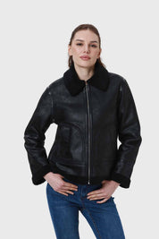 Chaqueta Mujer Aviador Negro