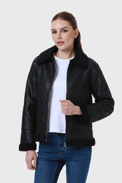Chaqueta Mujer Aviador Negro