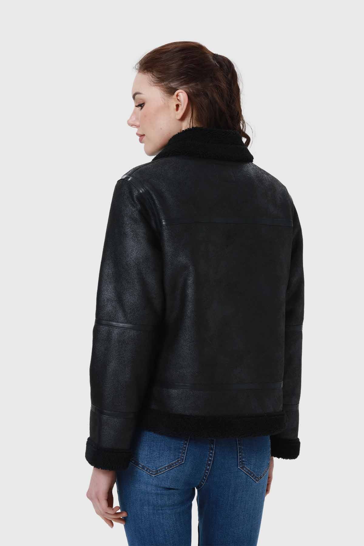 Chaqueta Mujer Aviador Negro