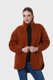 Polar Mujer Tipo Chaqueta Bolsillo Camel