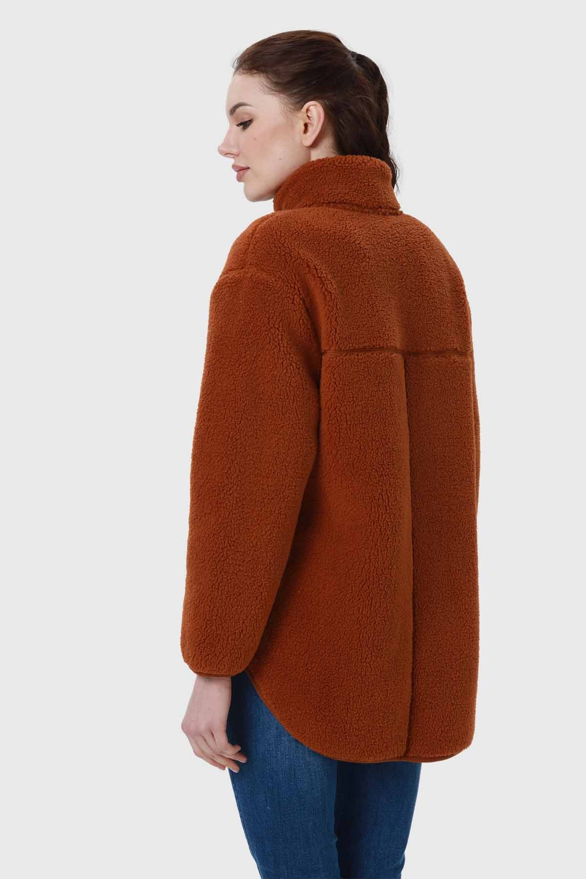 Polar Mujer Tipo Chaqueta Bolsillo Camel