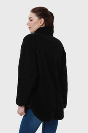 Polar Mujer Tipo Chaqueta Bolsillo Negro