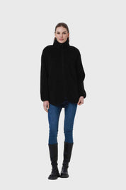 Polar Mujer Tipo Chaqueta Bolsillo Negro