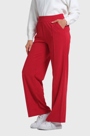 Pantalón Mujer Pretina Elasticada Rojo