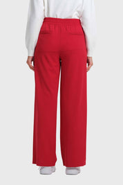 Pantalón Mujer Pretina Elasticada Rojo