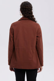 Chaqueta Mujer Gabardina Cafe