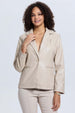 Chaqueta mujer efecto cuero beige casual