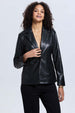 Chaqueta mujer PU negro liso de Fashion's Park