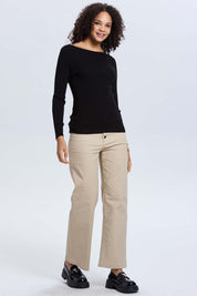 Sweater Mujer Liso Negro