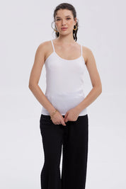 Peto Mujer Pabilo Básico Liso Blanco