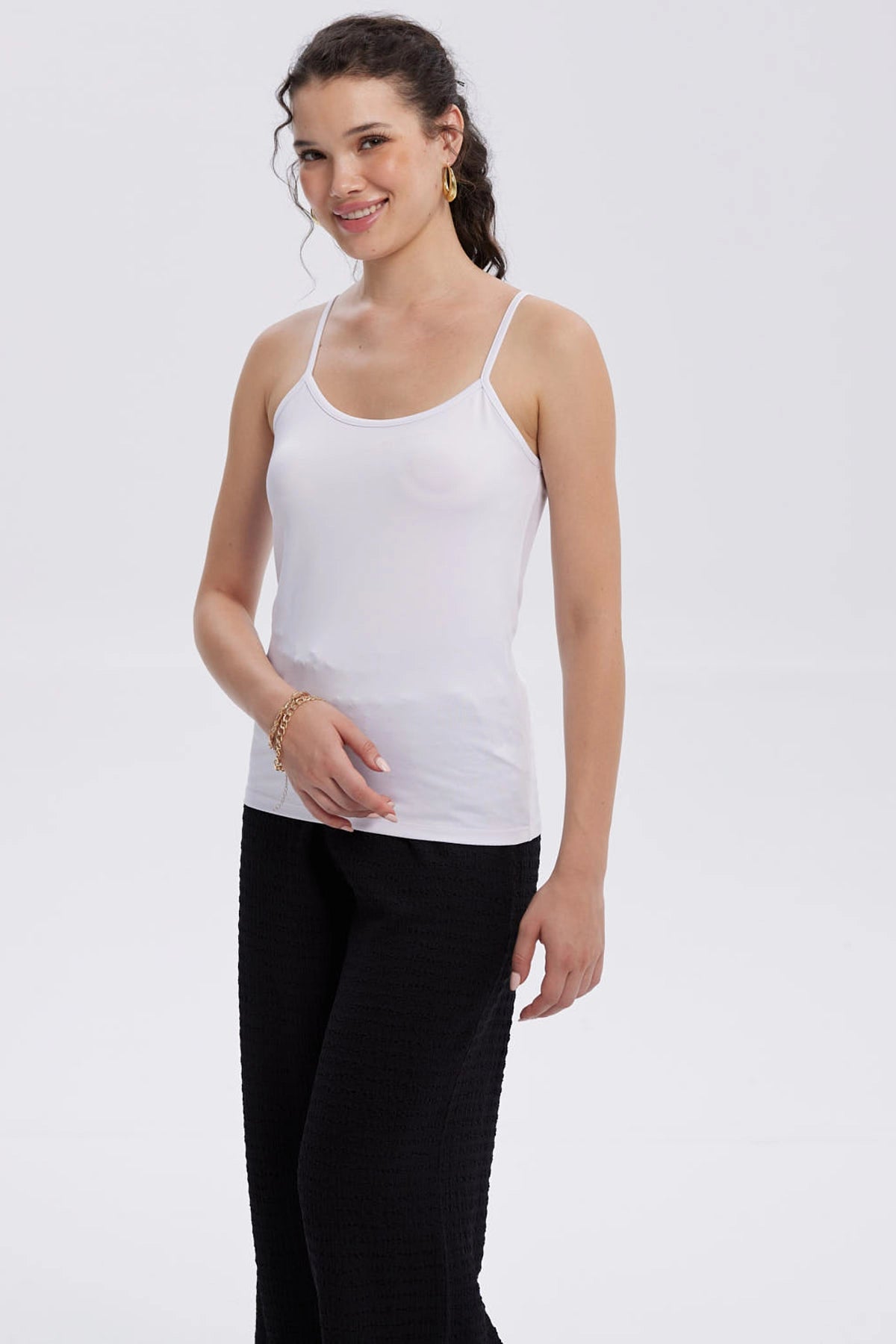 Peto Mujer Pabilo Básico Liso Blanco