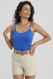 Peto Mujer Pabilo Básico Liso Azulino