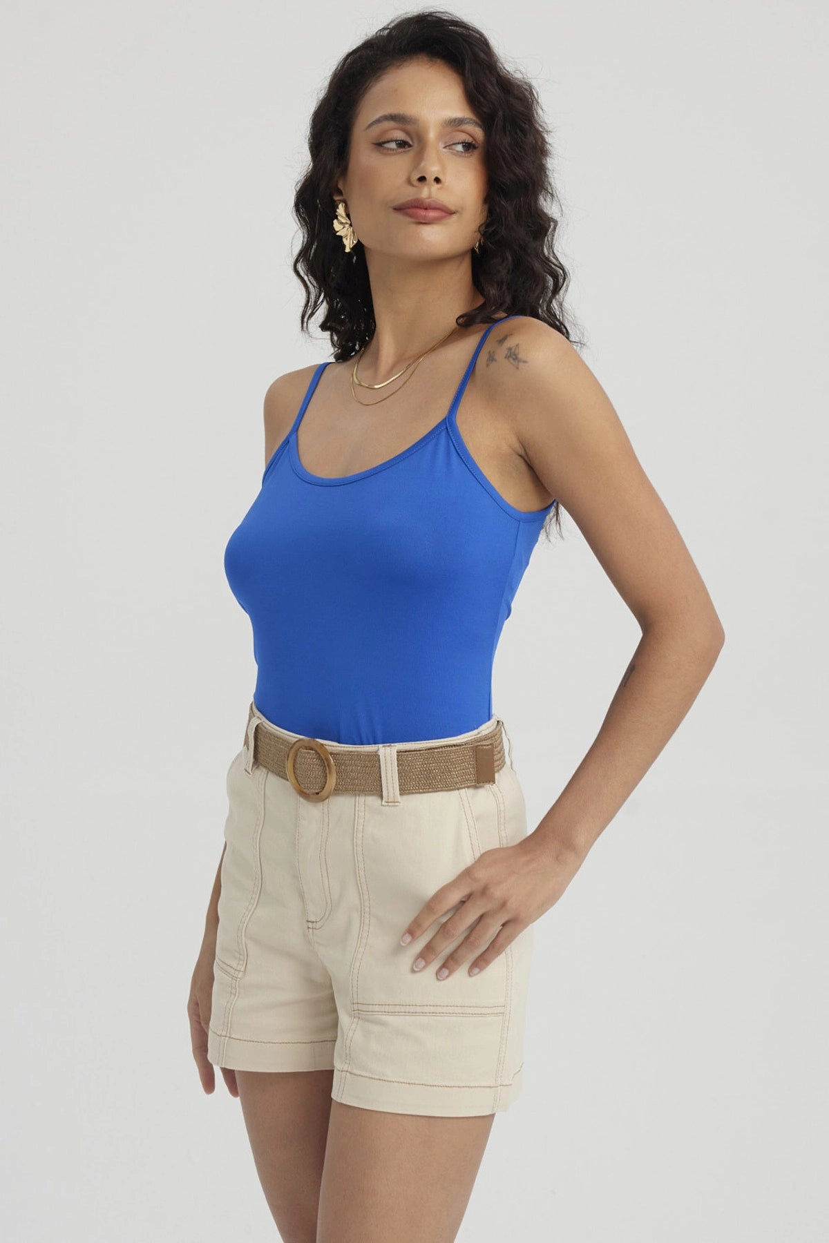 Peto Mujer Pabilo Básico Liso Azulino