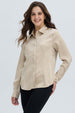 Blusa Mujer Satinada Abotonada Beige