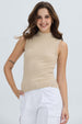 Polera Mujer Rib Beige