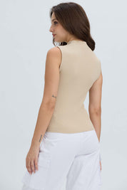 Polera Mujer Rib Beige