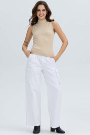 Polera Mujer Rib Beige