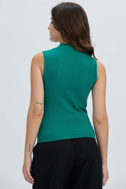 Polera Mujer Rib Verde