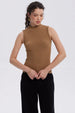 Polera Mujer Rib Café Claro